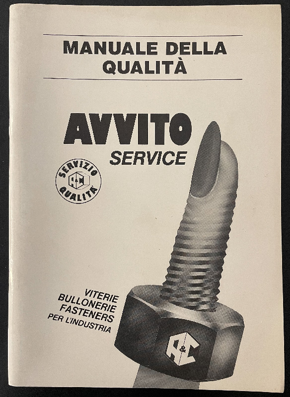 Primo Manuale qualità AVVITO Service del 1991